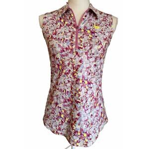 Jofit Sleeveless Floral Tank, NWT, 1/4 Zip, Womens XS, Golf Polo Shirt